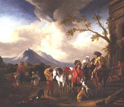 Die Abfahrt zur Jagd von Simon Johannes van Douw